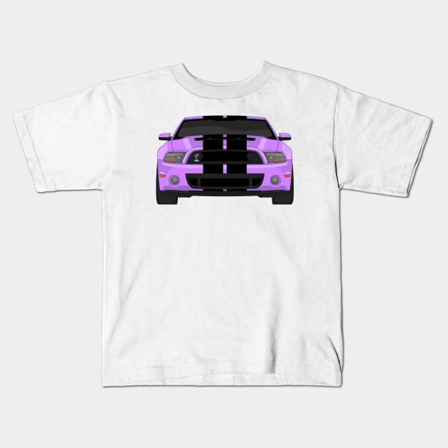 MUSTANG SHELBY GT500 VIOLET Kids T-Shirt by VENZ0LIC